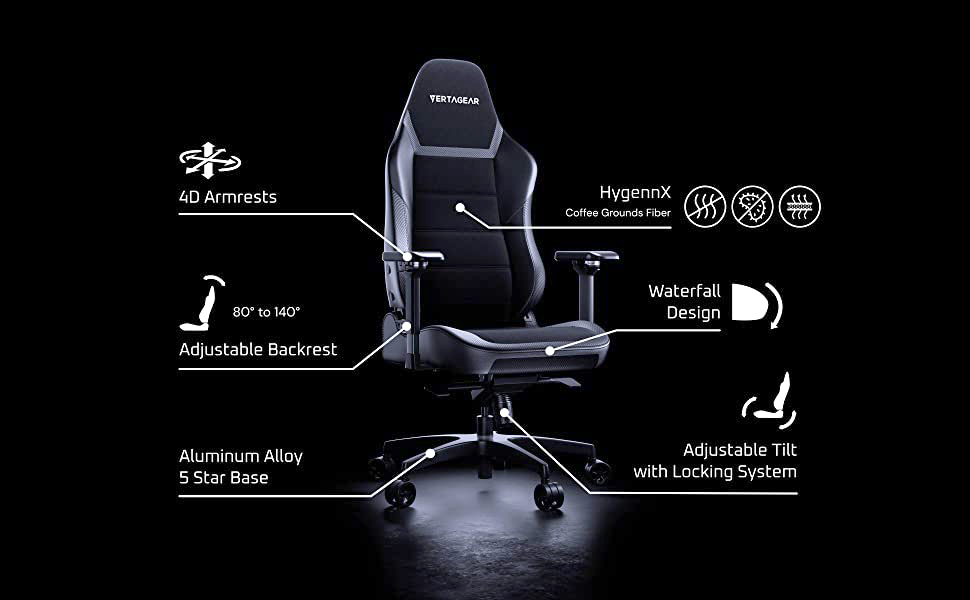 Vertagear PL6800 Ergonomic Big & Tall Gaming Chair