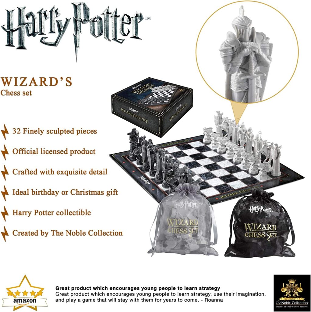 Jogo de Xadrez Chess Geek Wizard Bruxo Harry Potter 32 Peças - MKP