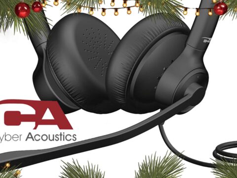 Pro USB Headset with AI Noise Canceling Tech by Cyber Acoustics