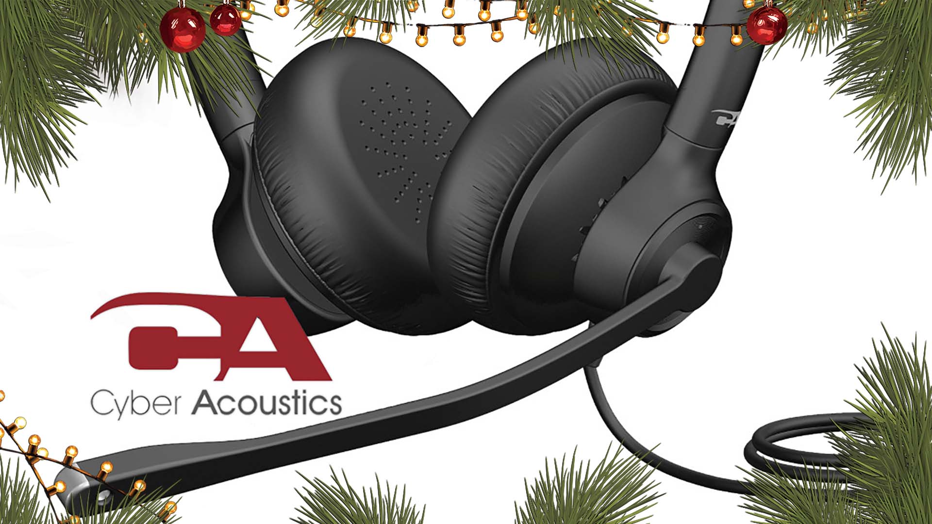 Pro USB Headset with AI Noise Canceling Tech by Cyber Acoustics